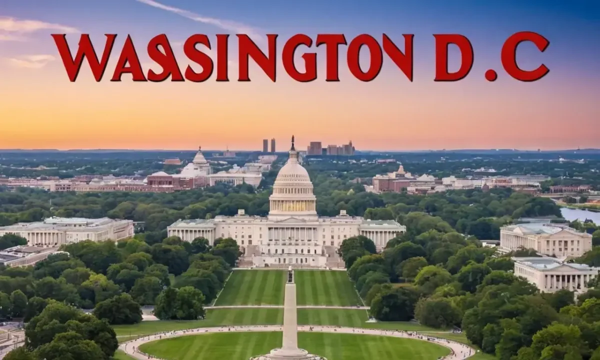 The capital citys distinctive image embodies its historical significance in American politics